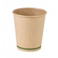 Pahare kraft natur, carton fara plastic, waterbased, 240ml/8oz, Ø 80 mm, set 50 buc